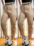 Calça Feminina Skinny com Cinto Fino e Zíper Lateral Magda ref.1141