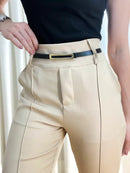 Calça Feminina Skinny com Cinto Fino e Zíper Lateral Magda ref.1141