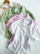 Camisa Feminina Manga Curta Princesa Bordada Tauana Ref. 1225