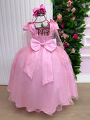 Vestido Banana Club Longo Diamante Rosa