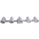 Spot Trilho Popular Aluminio Teto 5 Luzes E27 Bivolt Lumini Lab - Branco Brilhan