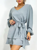 Vestido Feminino Curto Manga Longa Suelen Ref. 820