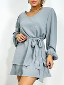 Vestido Feminino Curto Manga Longa Suelen Ref. 820