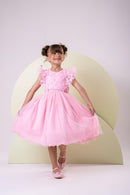 Vestido Menina Bonita Angelie Rosa Bebe