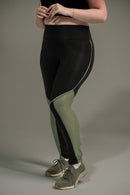 Calça Legging Feminina com Filete e Tela
