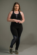 Calça Legging Feminina com Filete e Tela