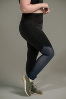 Calça Legging Feminina com Filete e Tela