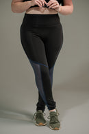 Calça Legging Feminina com Filete e Tela