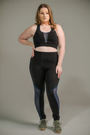 Calça Legging Feminina com Filete e Tela
