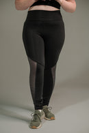 Calça Legging Feminina com Filete e Tela