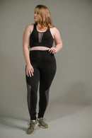 Calça Legging Feminina com Filete e Tela