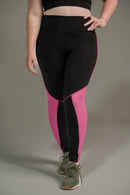 Calça Legging Feminina com Filete e Tela