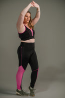 Calça Legging Feminina com Filete e Tela