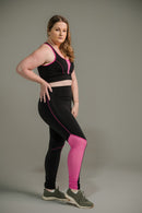 Calça Legging Feminina com Filete e Tela