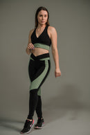 Calça Legging Feminina com Listras nas Coxas