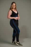 Calça Legging Feminina com Listras nas Coxas
