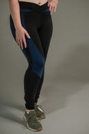 Calça Legging Feminina com Listras nas Coxas