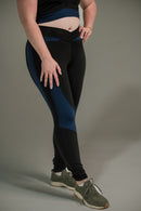 Calça Legging Feminina com Listras nas Coxas