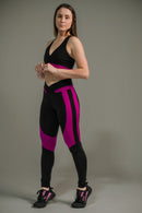 Calça Legging Feminina com Listras nas Coxas