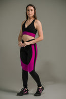 Calça Legging Feminina com Listras nas Coxas