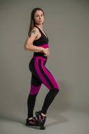 Calça Legging Feminina com Listras nas Coxas