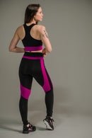 Calça Legging Feminina com Listras nas Coxas