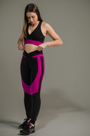Calça Legging Feminina com Listras nas Coxas