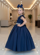 Vestido Ysa Kids Ariane Longo Azul Marinho