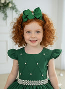 Vestido Ysa Kids Ariane Longo Verde Esmeralda