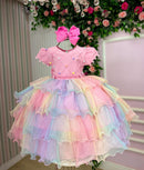Vestido Menina Bonita Arco iris Aurora - Candy
