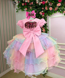 Vestido Menina Bonita Arco iris Aurora - Candy