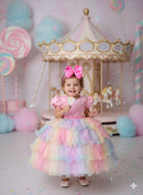 Vestido Menina Bonita Arco iris Aurora - Candy