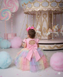 Vestido Menina Bonita Arco iris Aurora - Candy