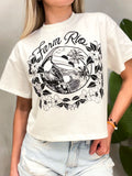T- Shirt Cropped Estampas Tropical Ref. 809