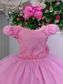 Vestido Bella Child Polly Rosa Chiclete