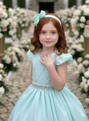 Vestido Ysa Kids Ariane Longo Verde Porto Fino