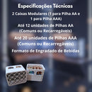 Engradado caixa armazenamento Pilhas AA AAA Pequena Palito