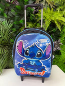 Mochila Rodinhas Stitch Masculino + Estojo de Brinde