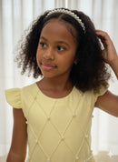 Vestido Ysa Kids Ariane Longo Amarelo