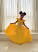 Vestido Ysa Kids Ariane Longo Amarelo Gema