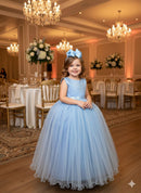 Vestido Enjoy Longo Regata Azul Bebe