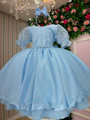 Vestido Bella Child Laize Azul Bebe