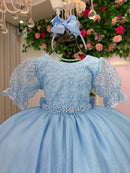 Vestido Bella Child Laize Azul Bebe