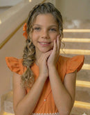 Vestido Ysa Kids Ariane Longo Terracota