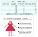 Vestido Bella Child Lavínia Vermelho