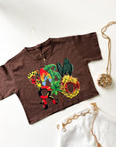 T- Shirt Cropped Estampas Tropical Ref. 809
