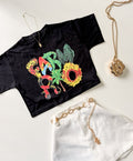 T- Shirt Cropped Estampas Tropical Ref. 809