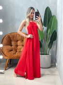 Vestido Longo em Duna Frente Única e Costas Nua Kelly Ref. 1852