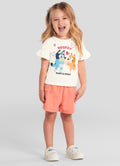 Blusa da Bluey e Bingo ORIGINAL Blusa Infantil menina em Meia Malha BRANDILI
