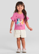 Blusa da Bluey e Bingo ORIGINAL Blusa Infantil menina em Meia Malha BRANDILI